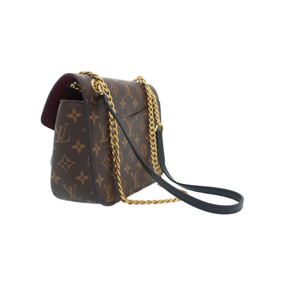 Louis Vuitton Leather Brown Passy Shoulder Monogram Chain Bag